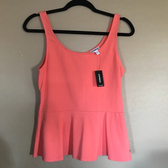 Express Tops - Express peplum tank top size medium NWT